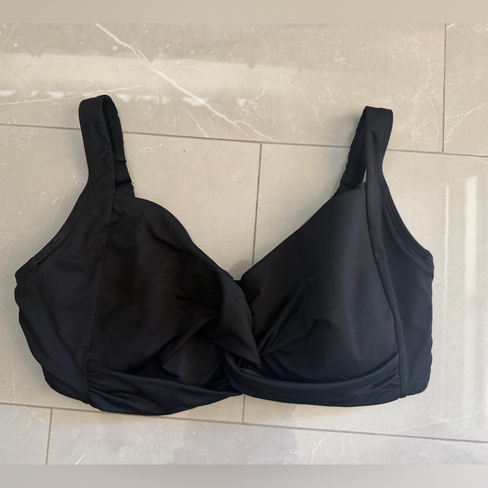 Lands End Underwire Bikini Top Size 16W DDD